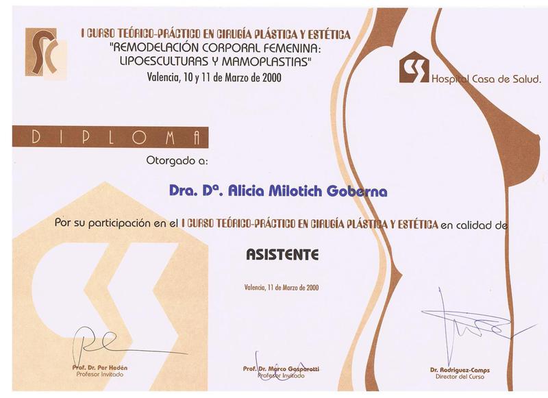 Diploma Alicia Milotich